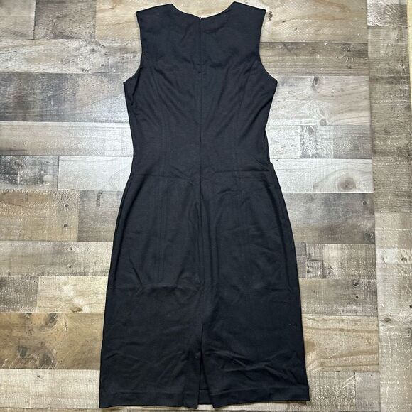 Calvin Klein Women’s Size 4 Sheath Dress Black Sleeveless with Slit Knee Length - Picture 7 of 10